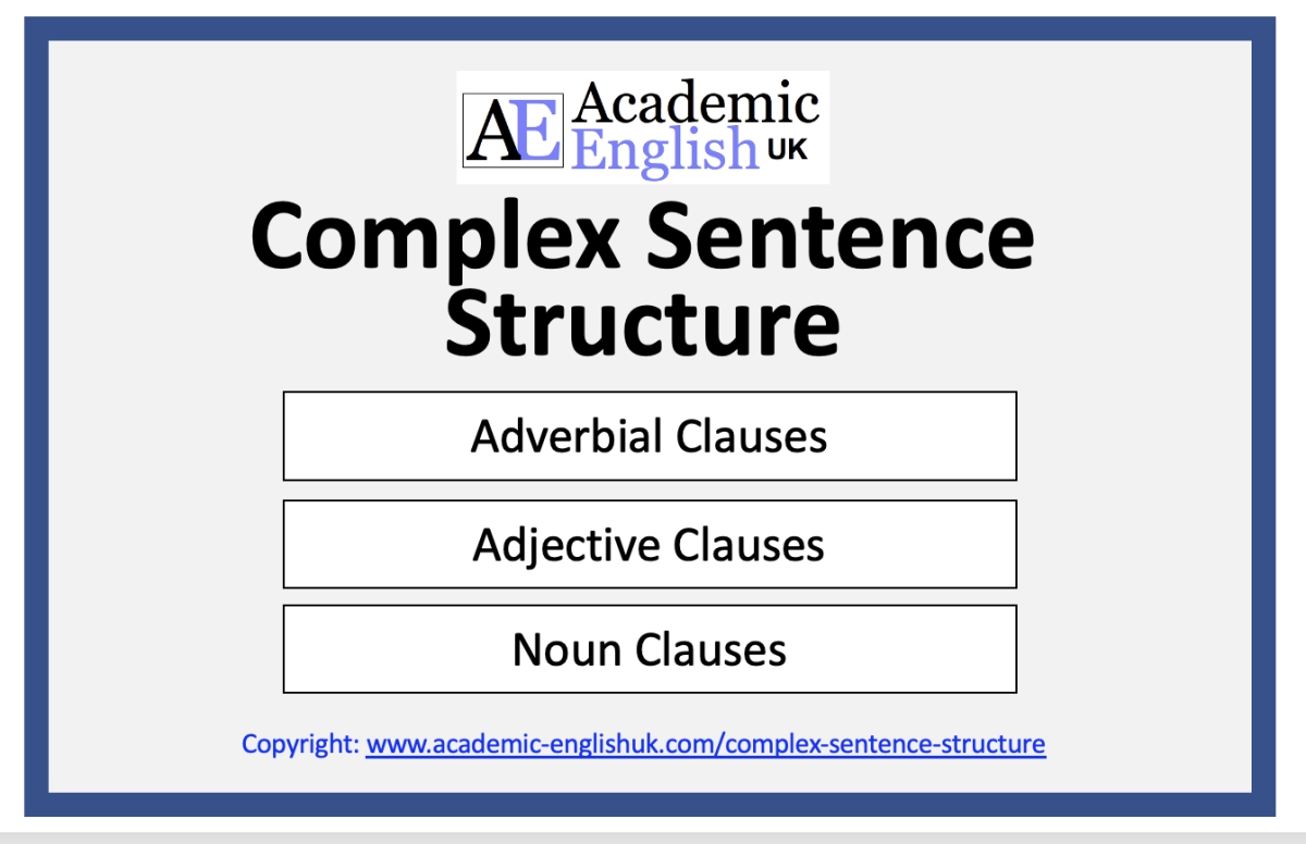 complex sentence structure