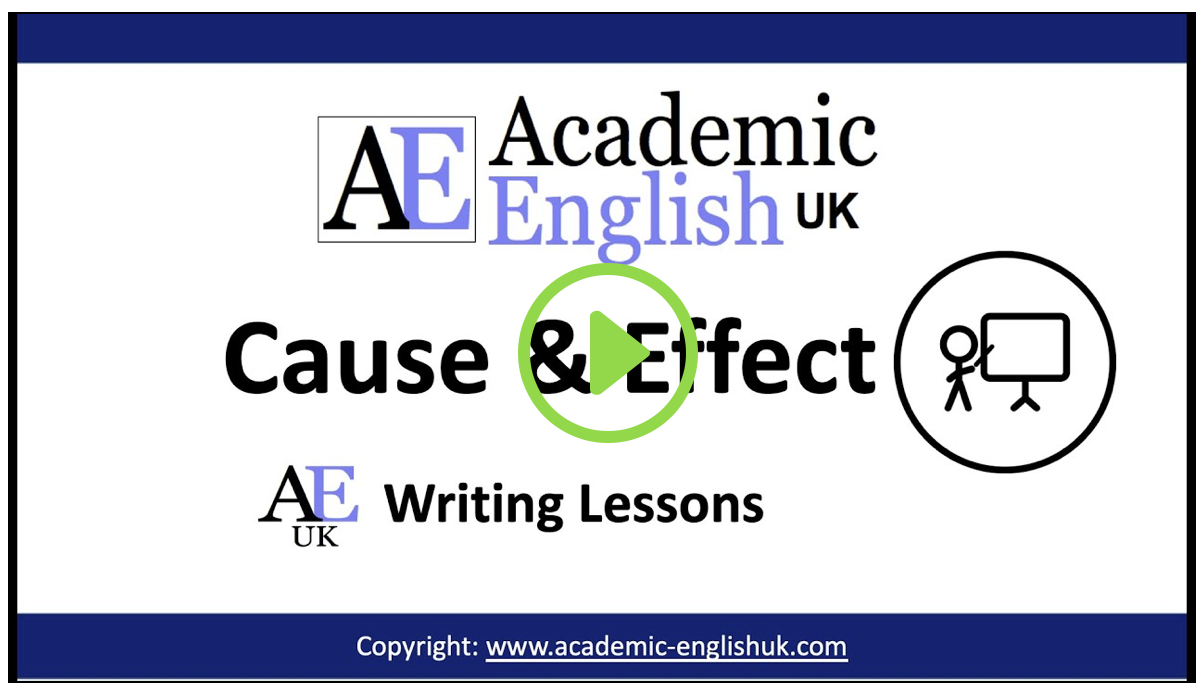 Cause and effect video by Academic English UK