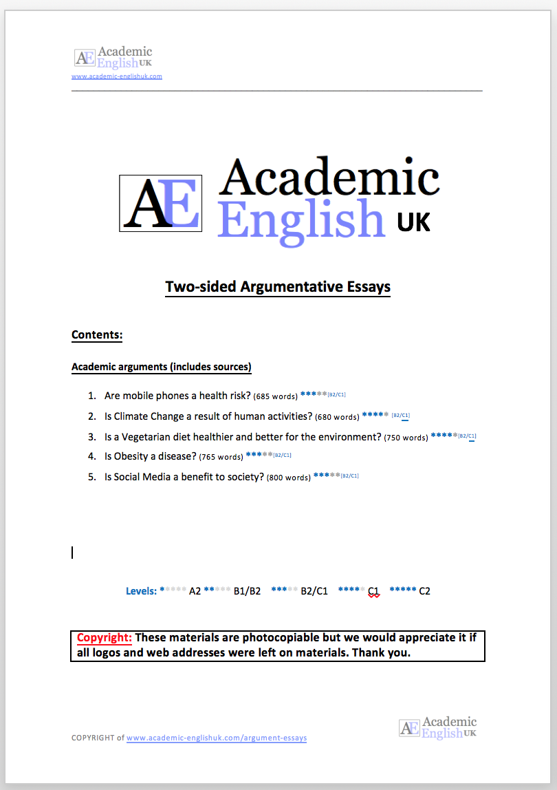 How to write an argumental