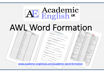 Academic Word Formation