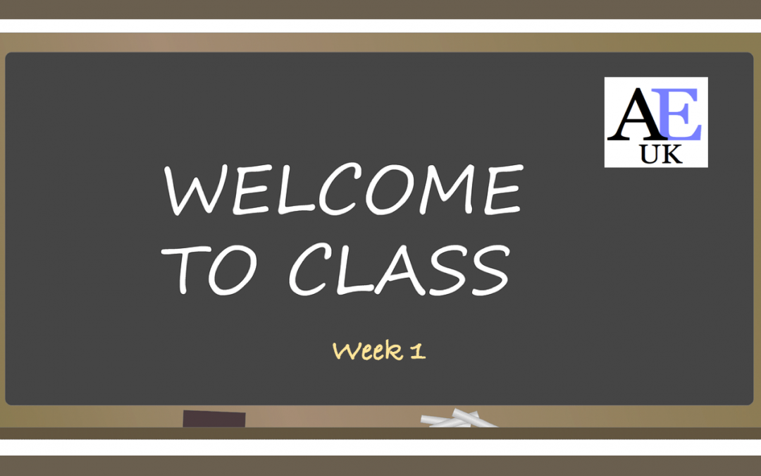 week 1 - welcome to class