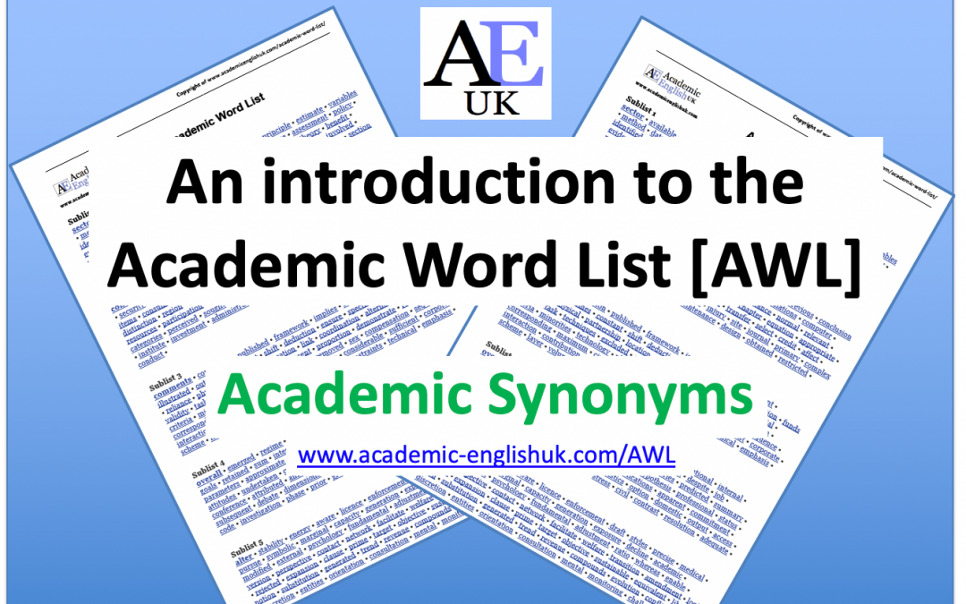 introduction to the academic word list lesson