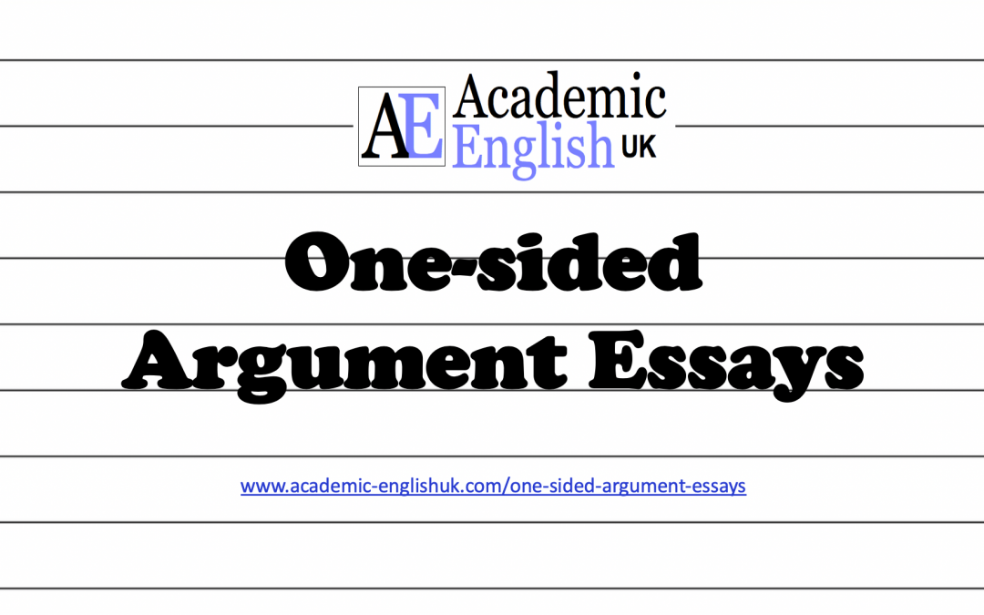 One-sided argument essays