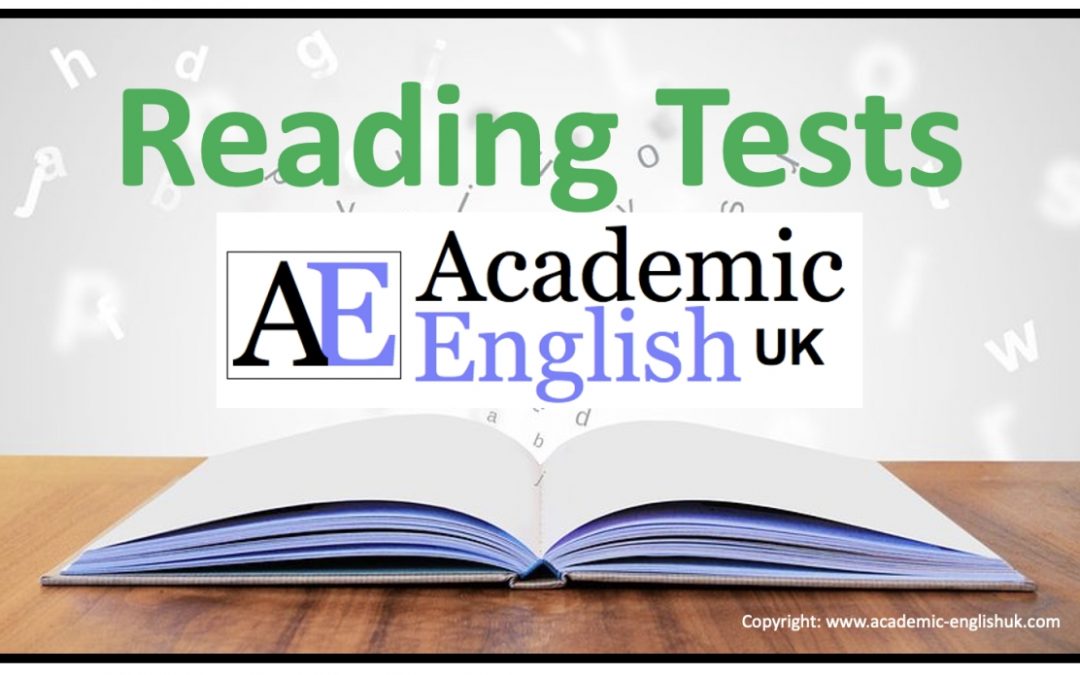 Academic English Reading tests