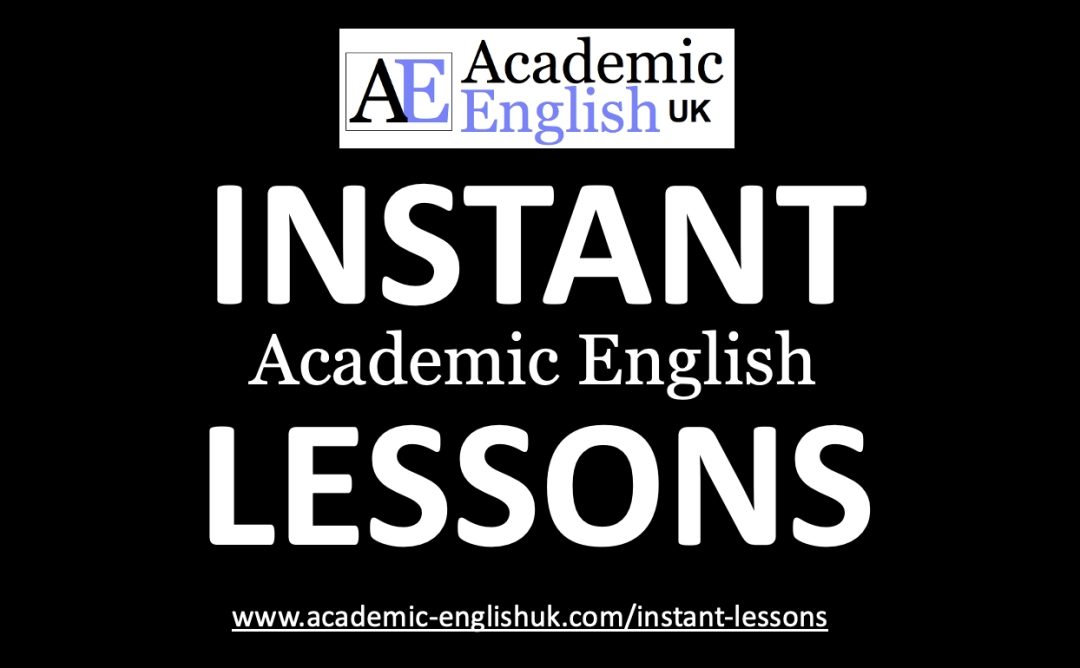 Instant lessons for academic English