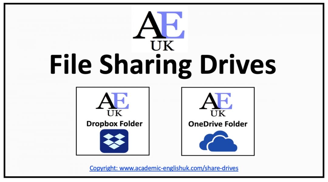 file sharing drives for academic English UK