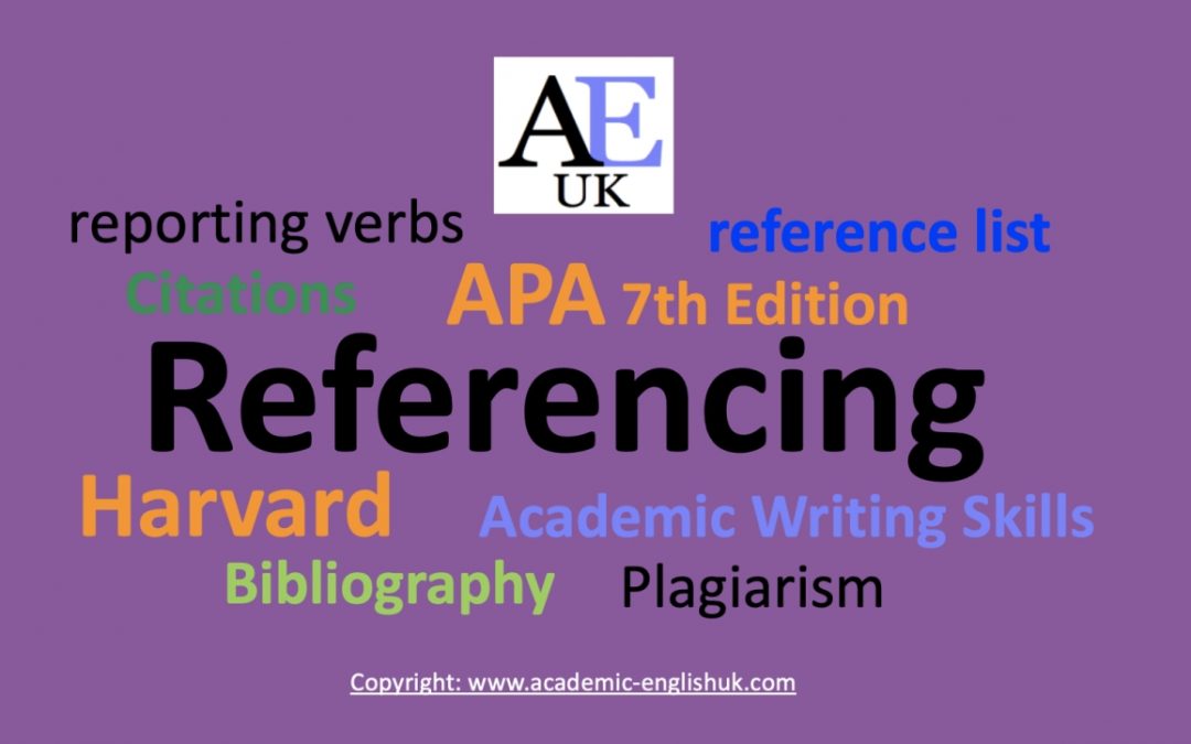 referencing skills by academic English uk