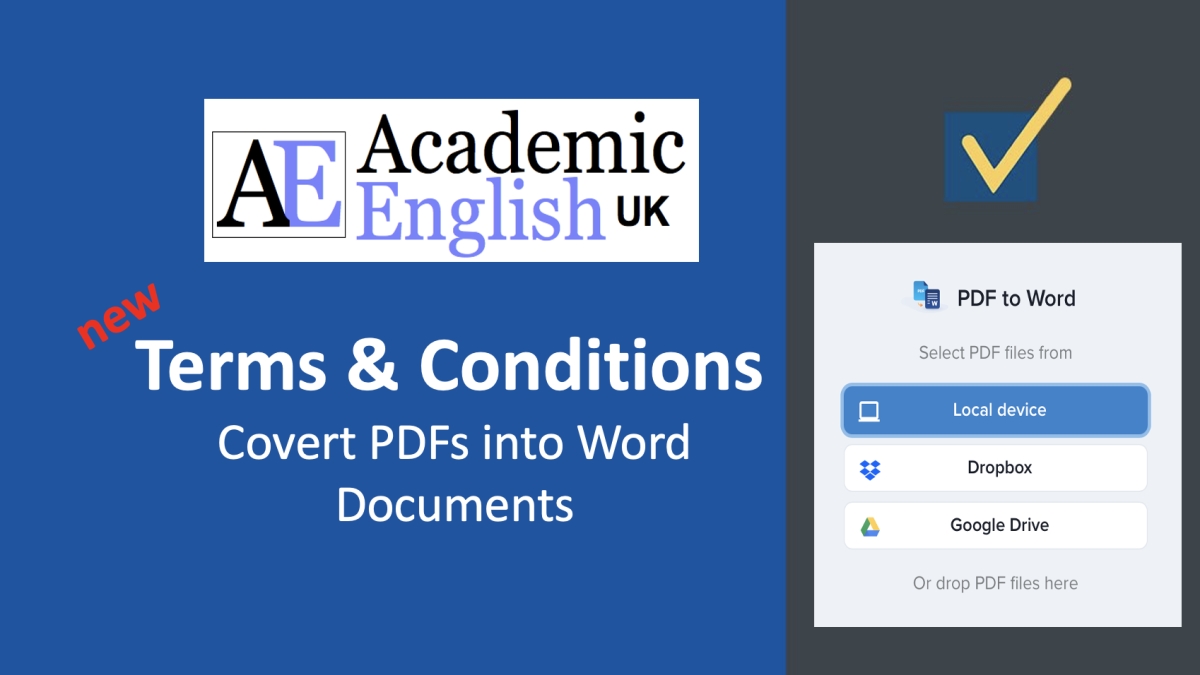PDF to Word Terms and Conditions