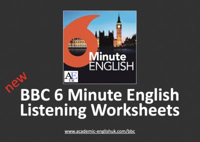 BBC 6 Minute English Worksheets