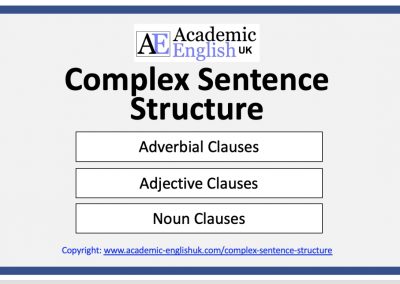 Complex Sentence Structure
