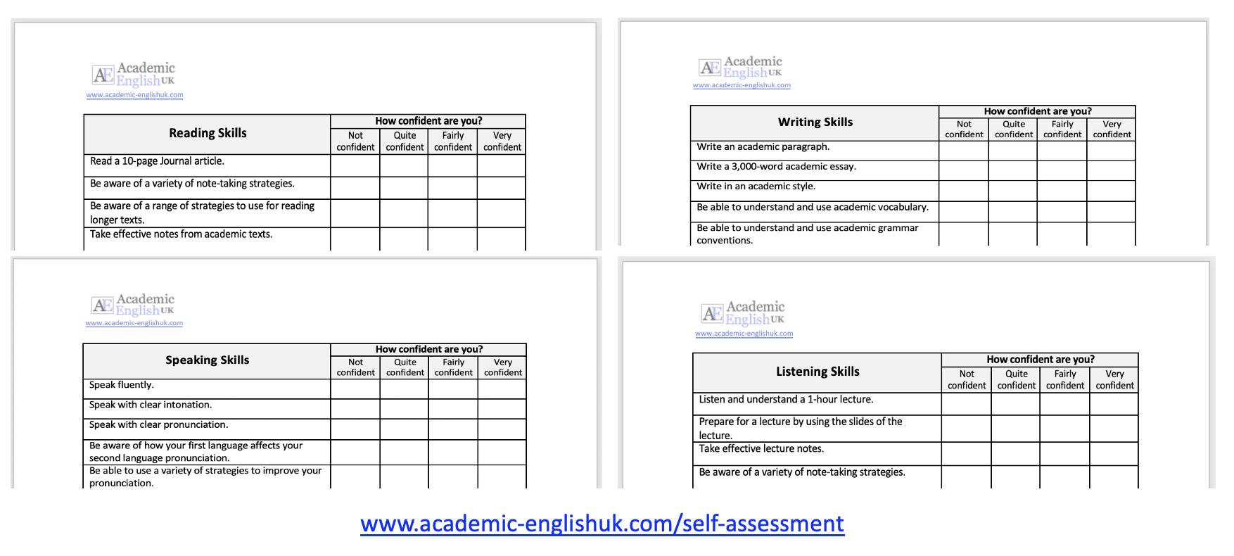 Self-assessment questionnaires