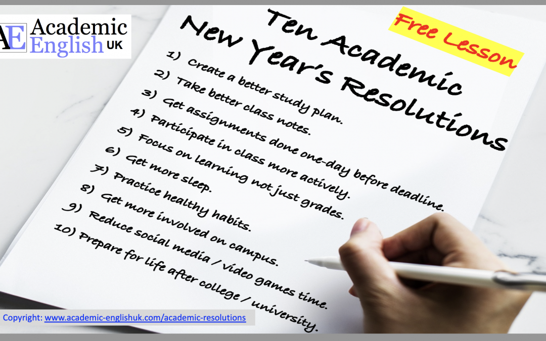10 academic New Year's resolutions