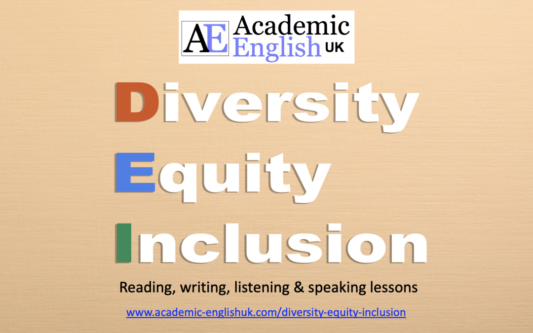 Diversity, equity & inclusion academic English Lesson