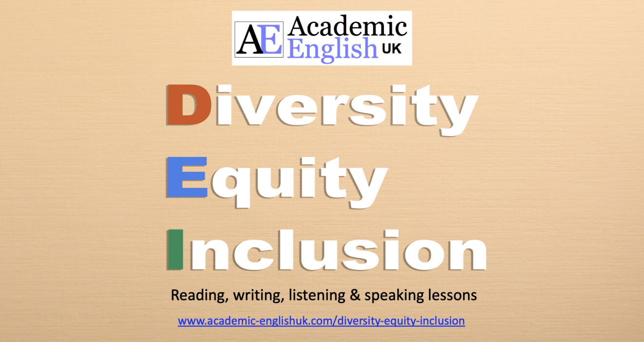 Diversity, equity & inclusion academic English Lesson
