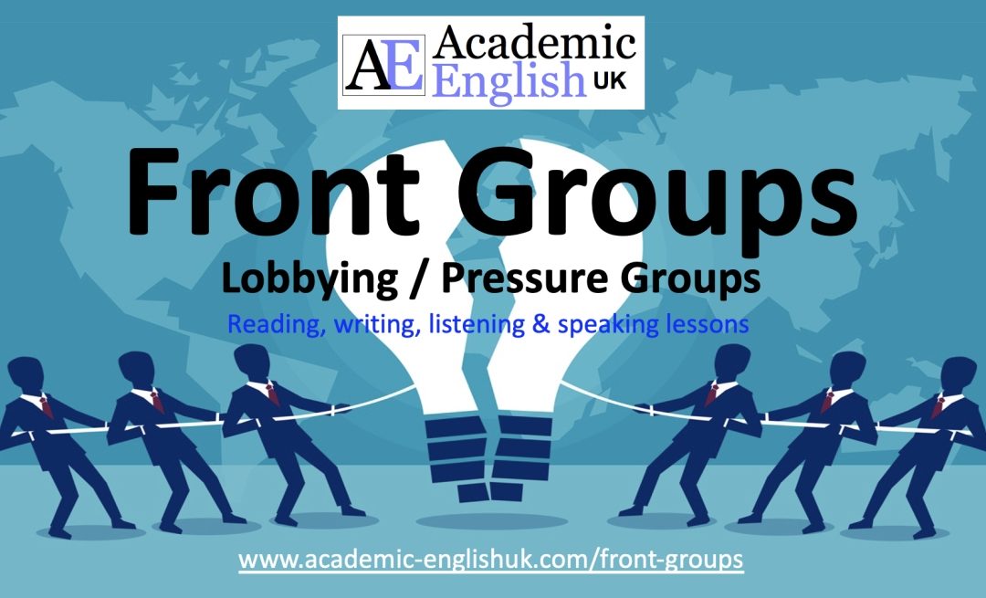 Front Groups Academic Lessons