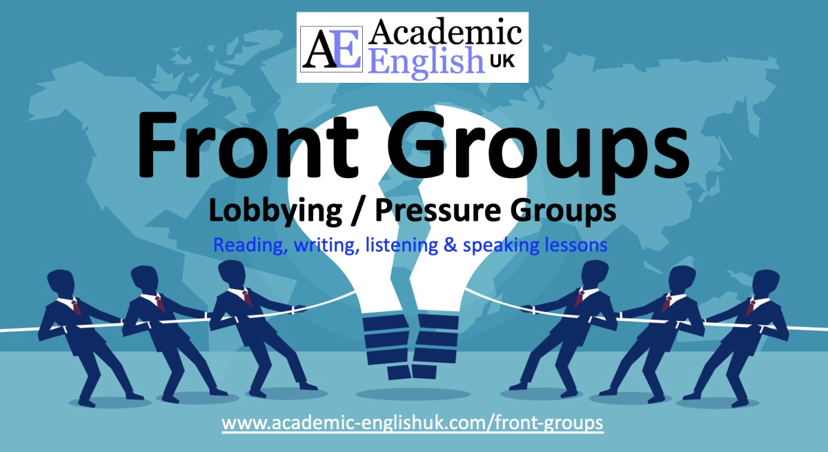 Front Groups Academic Lessons