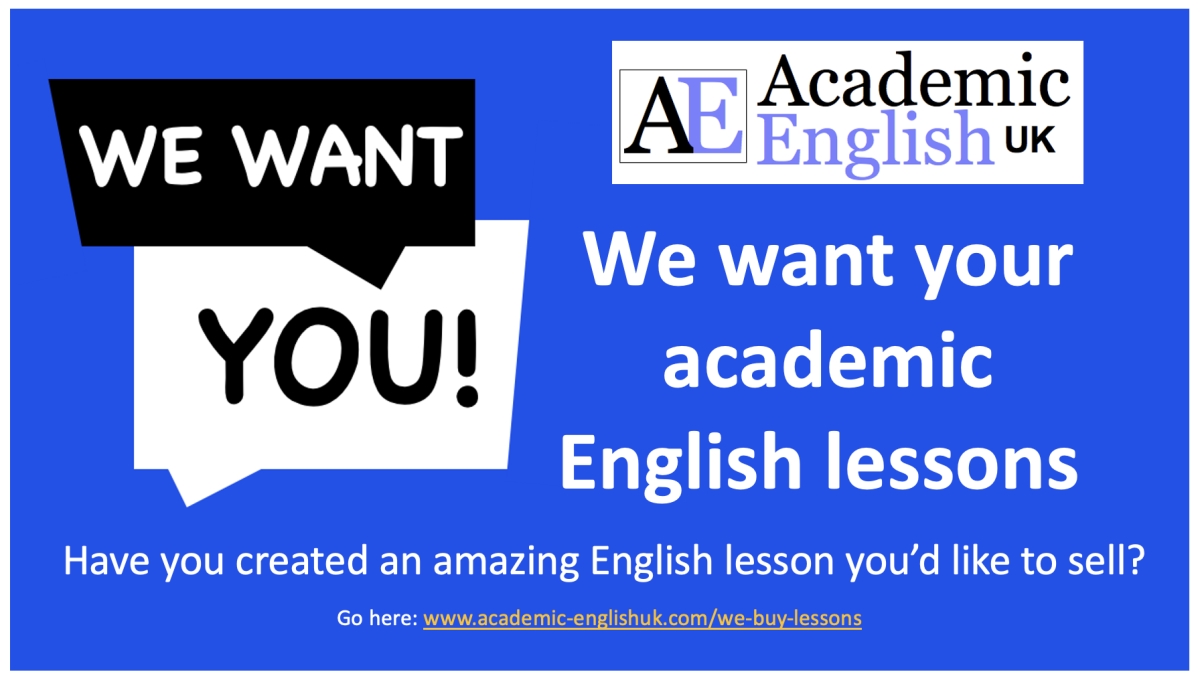we buy your academic English lessons