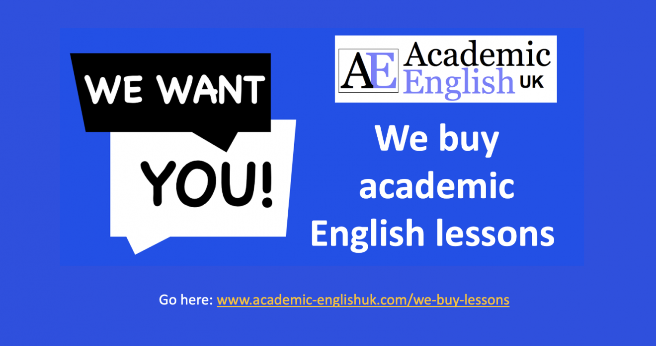 We buy academic English lessons