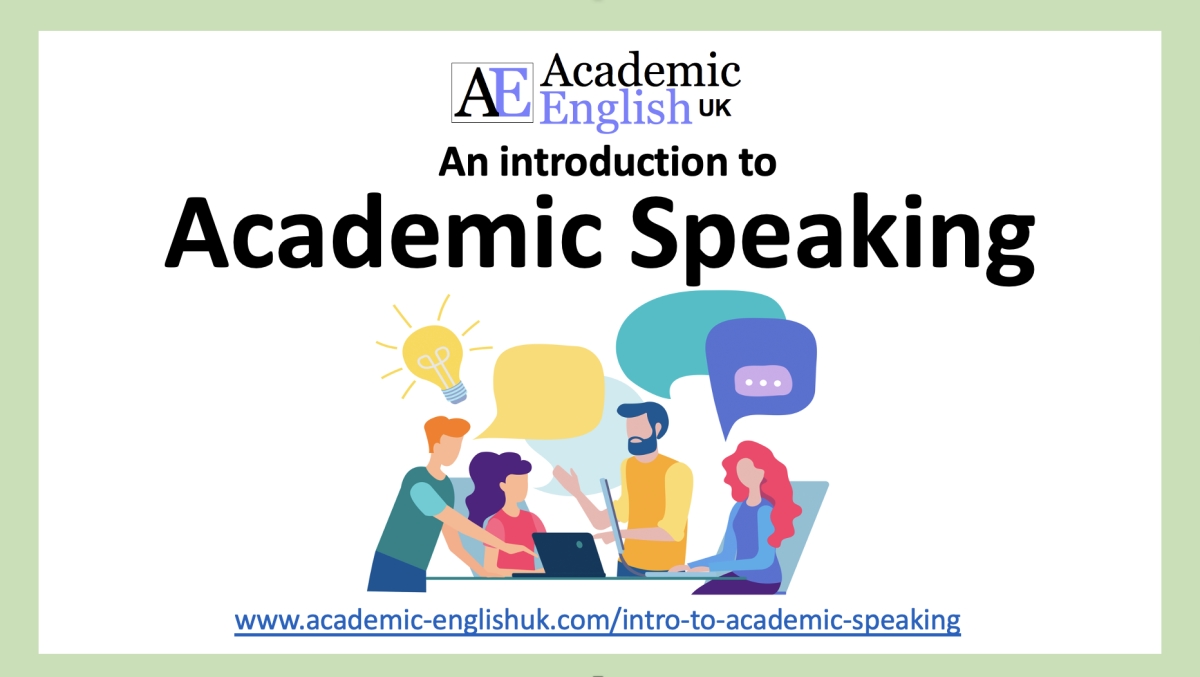 an introduction to academic speaking