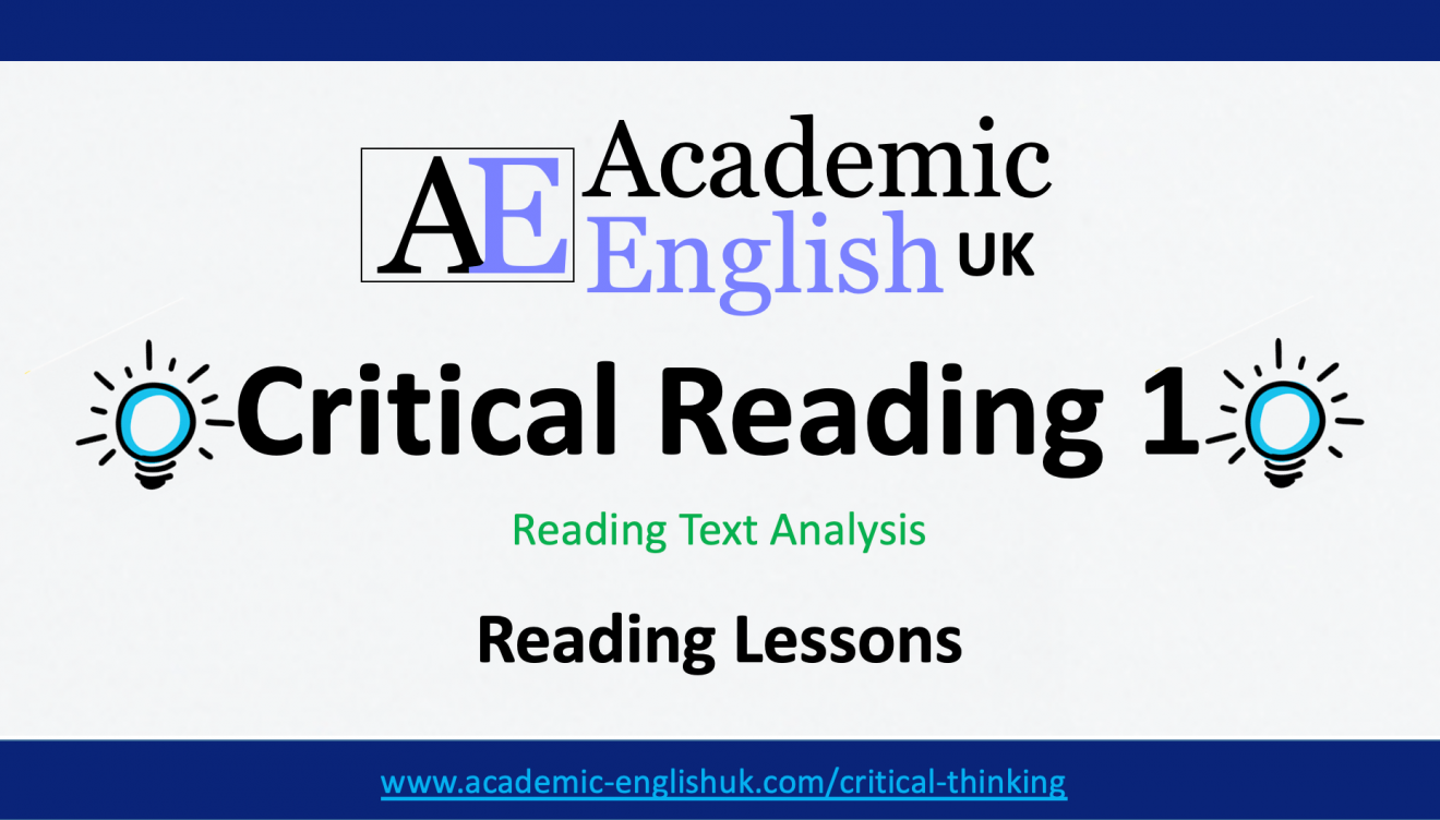 Critical reading skills 1