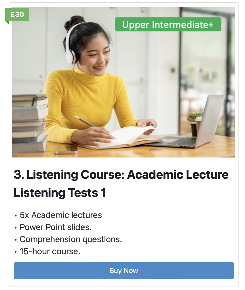 Academic Lecture Listening Courses
