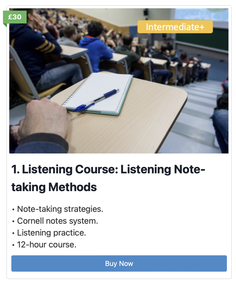 Listening Note-taking Methods course