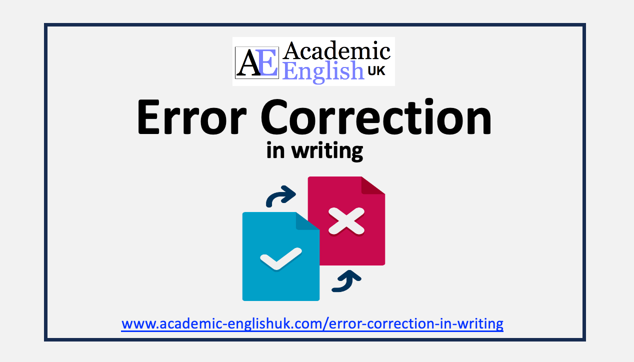 Error Correction in Writing