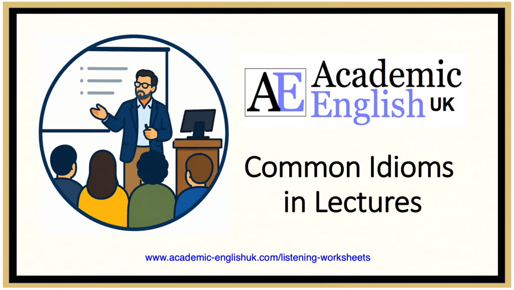 Idioms in lectures