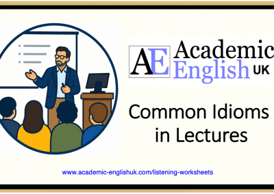 Common Idioms in Lectures